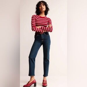 Boden Midrise Cigarette Jeans Indigo Vintage Size 28